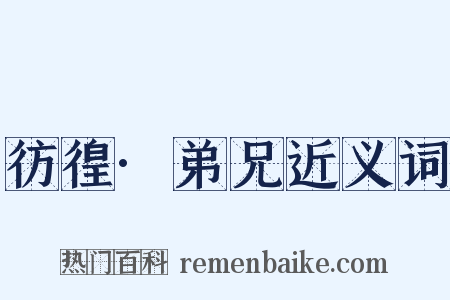 彷徨·弟兄近义词是什么意思的图片